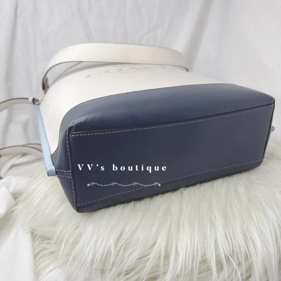 NWT Coach Mollie Bucket Crossbody Bag Colorblock Canvas Natural Multi CA201 - Picture 3 of 10